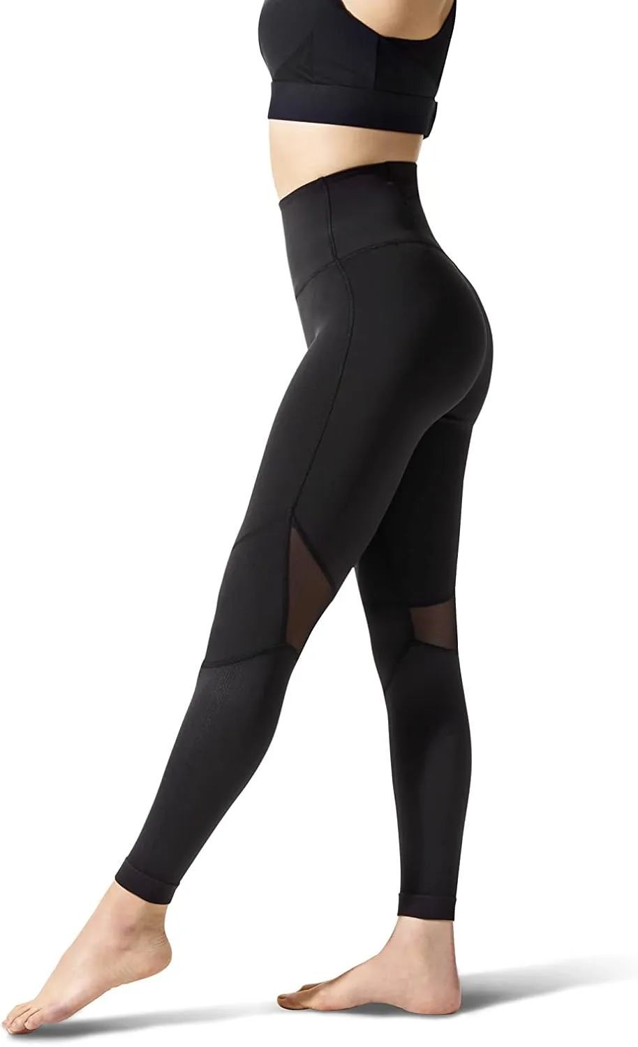 20-30 mmHg Compression Leggings Rise Pant 26" for Women - Yoga Gym Running Training