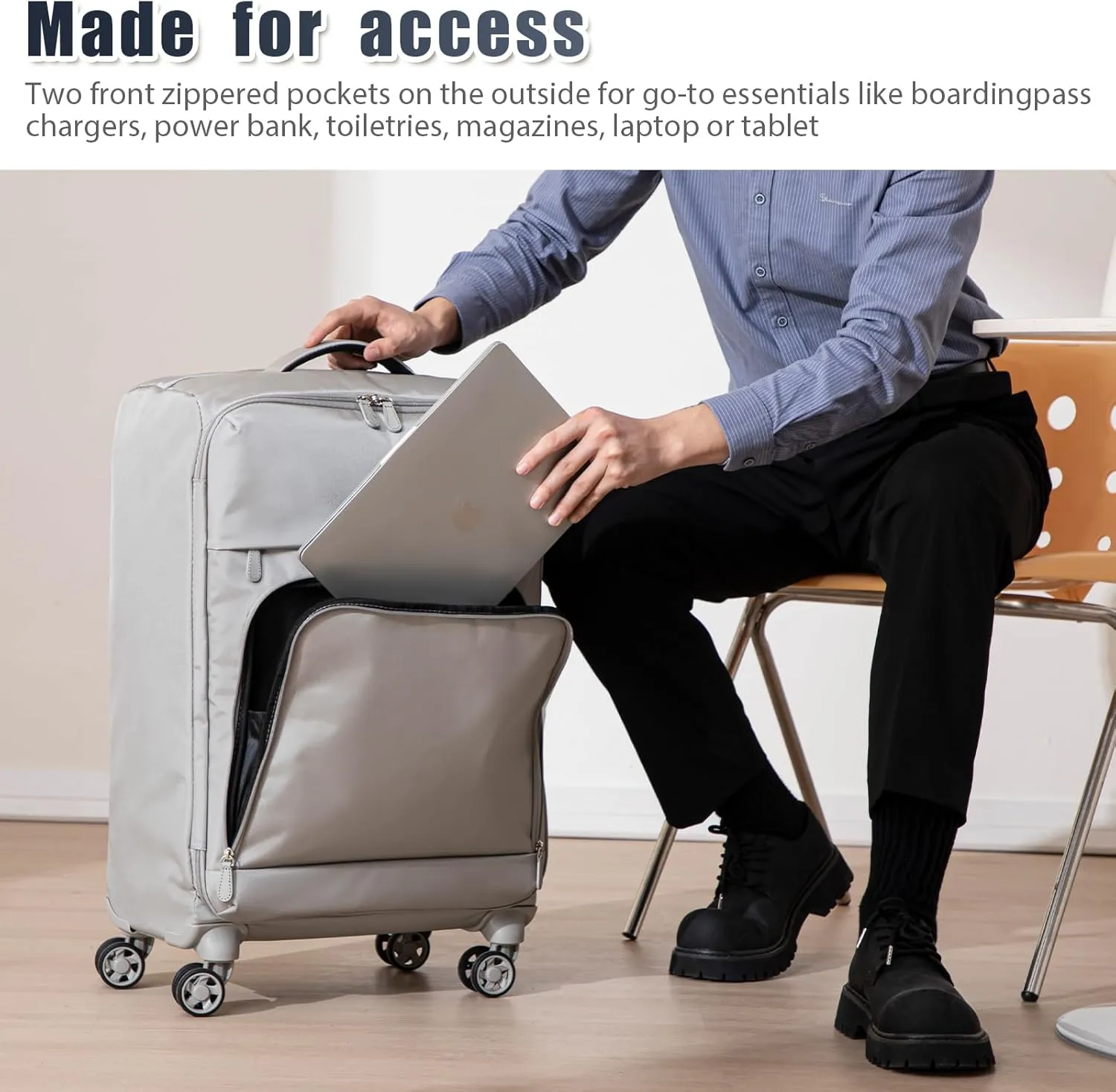 3 Piece Softside Luggage Sets  Lightweight Durable Suitcase with 360 Silent Spinner Wheels & Retractable Handle, Softshell Carry On for Business/Family Travel (20in/24in/28in)