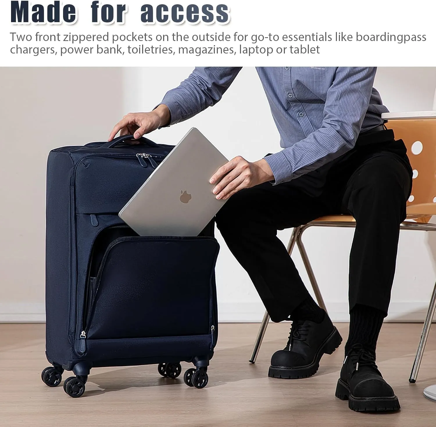 3 Piece Softside Luggage Sets  Lightweight Durable Suitcase with 360 Silent Spinner Wheels & Retractable Handle, Softshell Carry On for Business/Family Travel (20in/24in/28in)