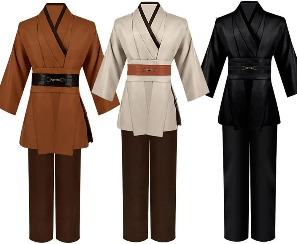 Adult Costume Robe Men Cosplay Outfit Hooded Cloak Tunic Cape Halloween Suits