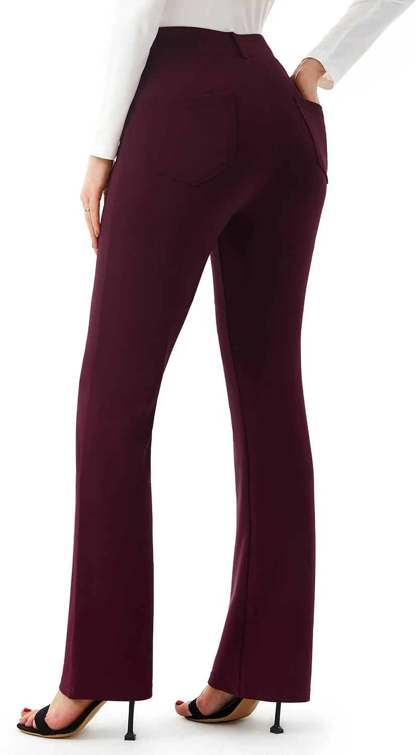 AFITNE Women's Yoga Dress Pants 2025 Spring Stretchy Work Slacks Straight Leg Business Office Casual Pants
