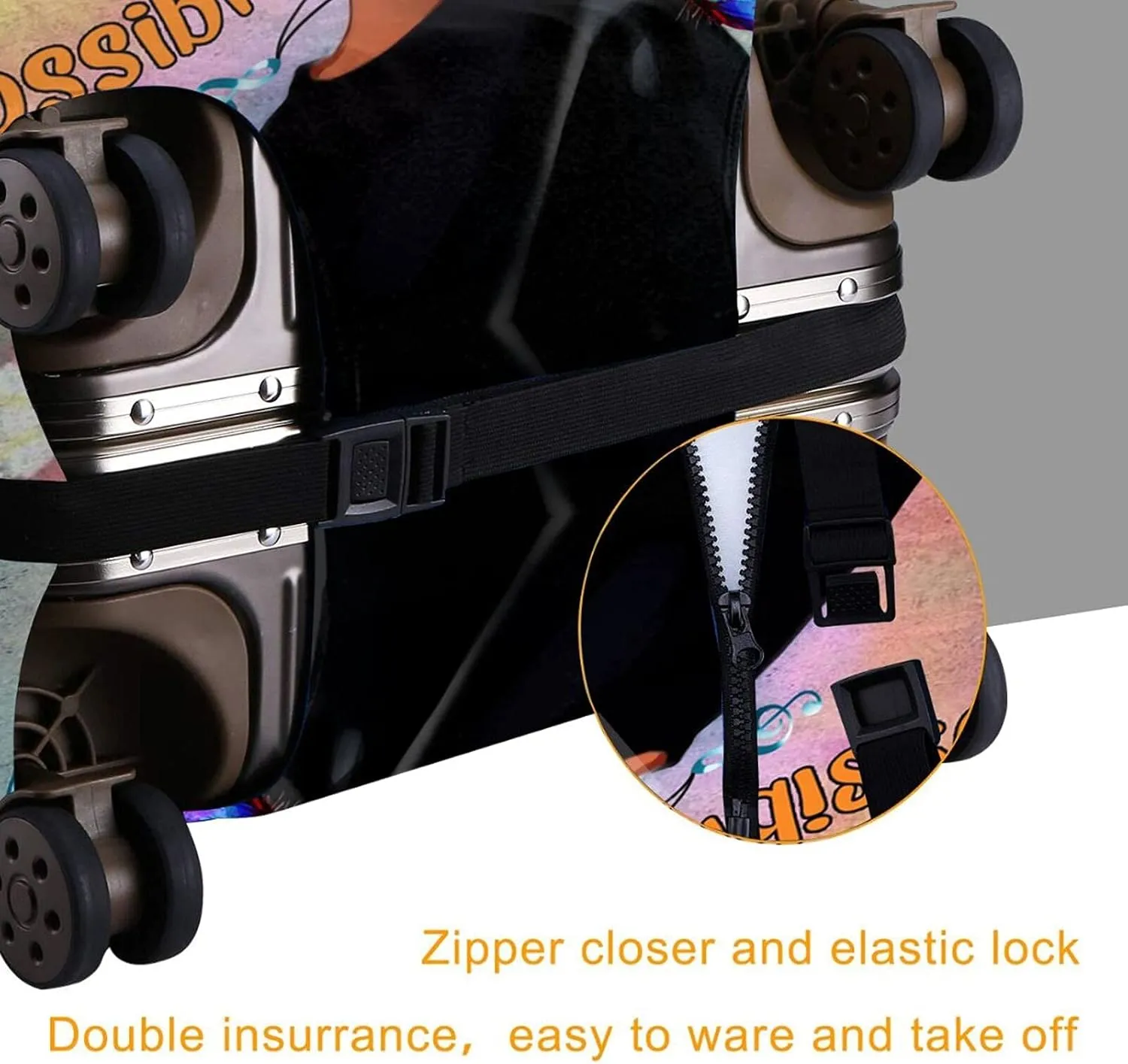 African American Women Luggage Cover Washable Suitcase Protector Anti-scratch Suitcase cover XL(31-32 inch luggage)