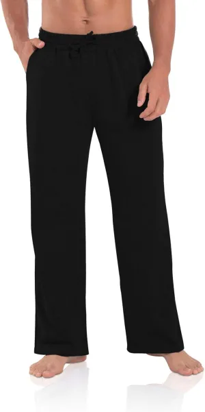 Agnes Urban Men's Joggers Sweatpants Open Bottom Straight Leg Casual Loose Fit Running Athletic Jersey Pants with Pockets