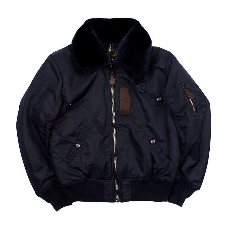 Air Force B-15 Bomber Jacket With Detachable Fur Collar For Men & Women