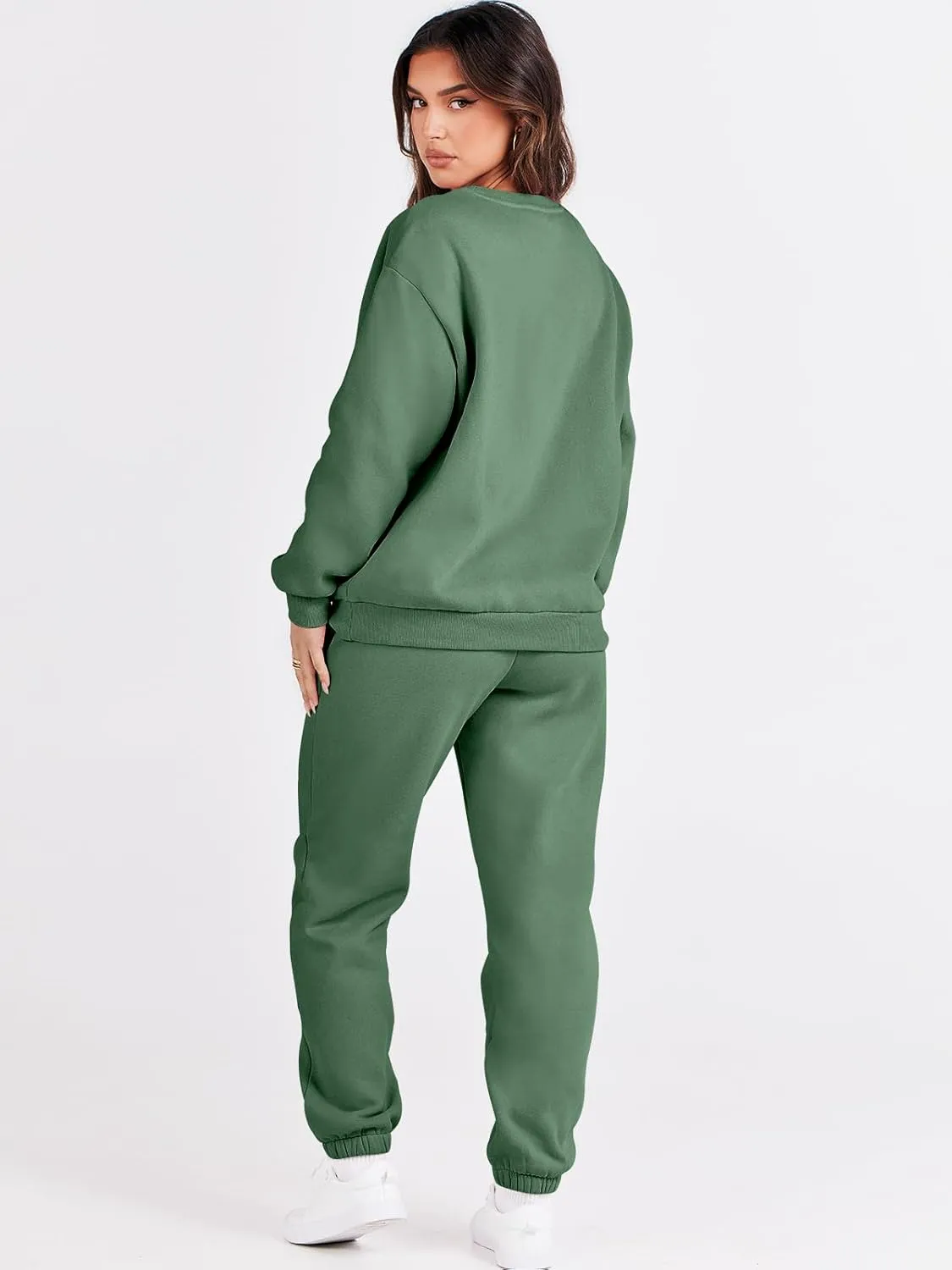 ANRABESS Women's Two Piece Outfits Lounge Set Long Sleeve Crewneck Sweatshirt Jogger Pants Tracksuit Sweatsuit 2024 Fall Sets