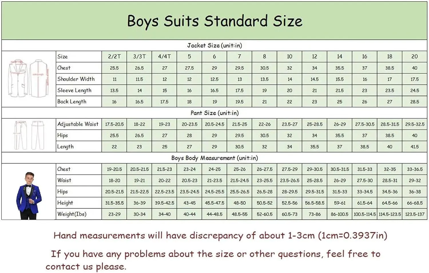 Boys Suits 3 Piece Formal Solid Slim Fit Suit Peak Lapel Blazer Pants Vest Boys Suit Double Breasted Kids Tuxedo