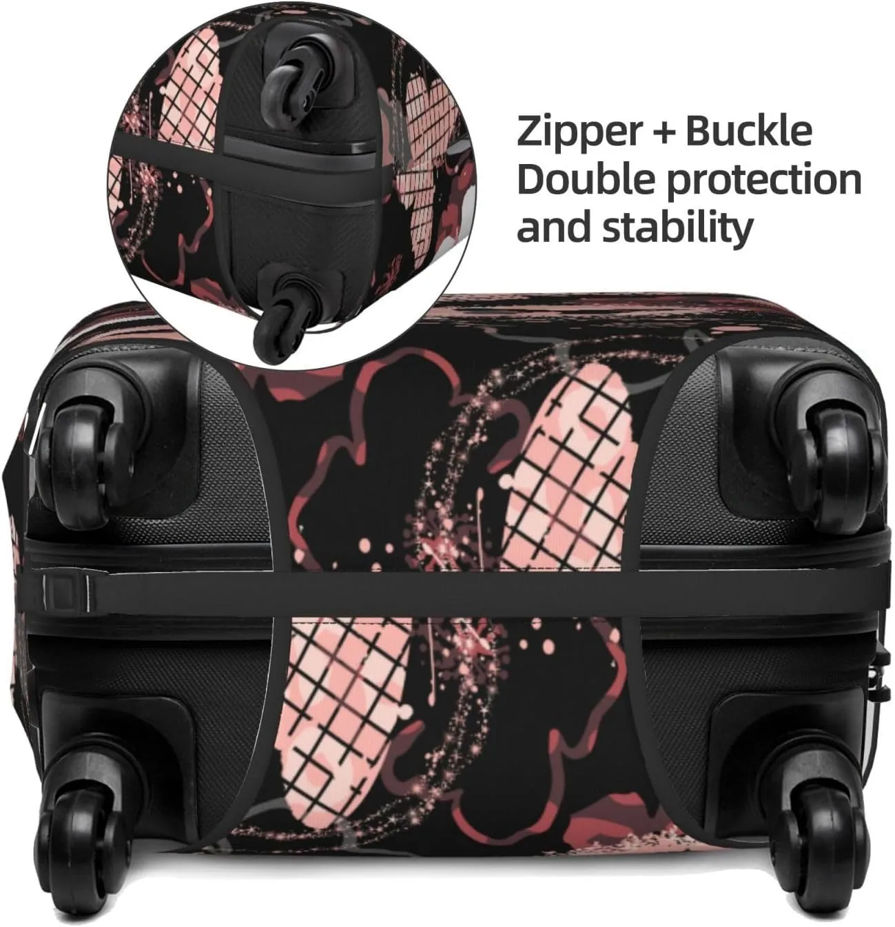 Butterflies Luggage Suitcase Covers Elastic Washable Luggage Protector Travel Suitcase Protective Cover For Kid And Adult, M (Fit 22-24 Inch Luggage)