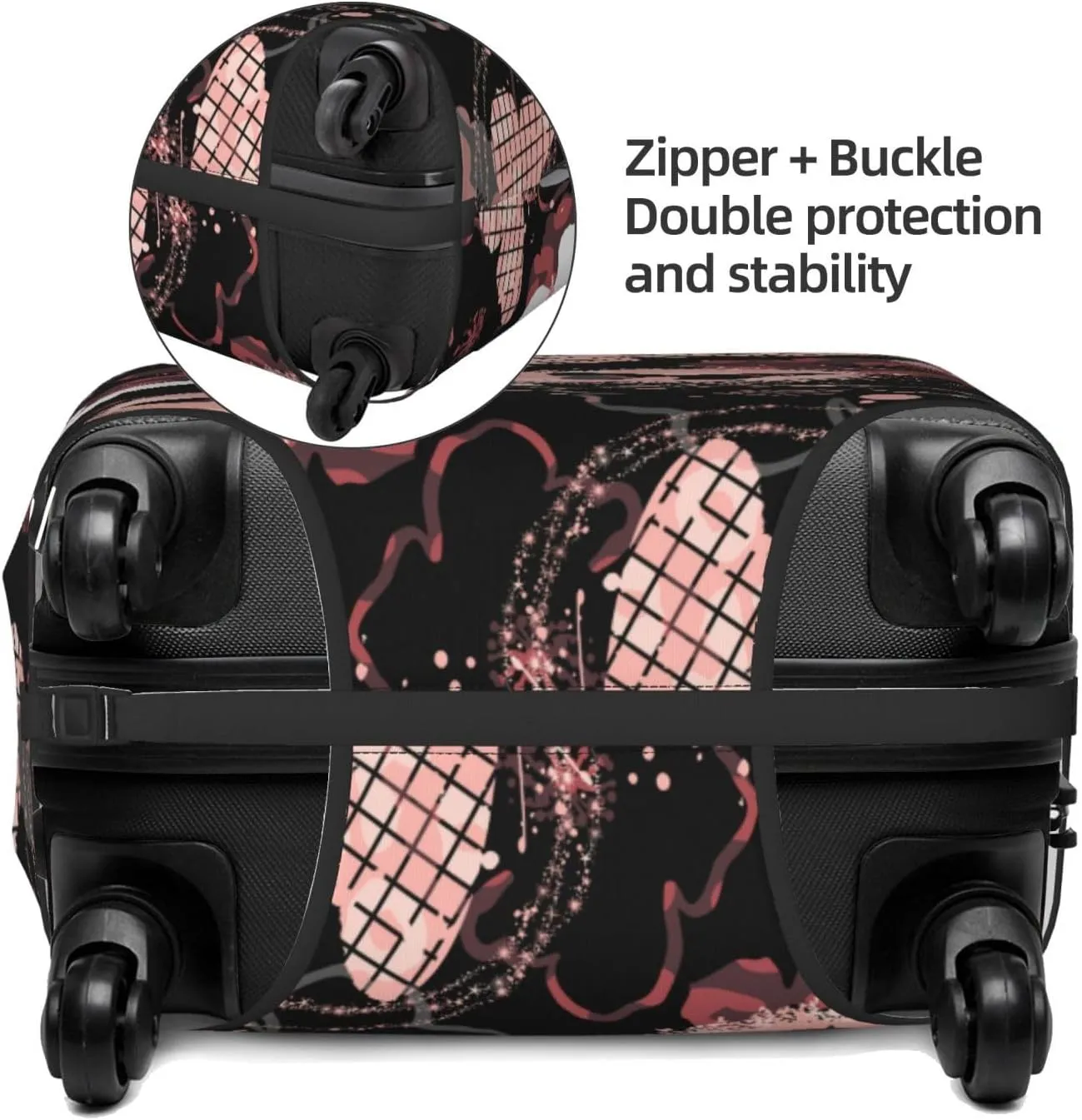 Butterflies Luggage Suitcase Covers Elastic Washable Luggage Protector Travel Suitcase Protective Cover For Kid And Adult, M (Fit 22-24 Inch Luggage)