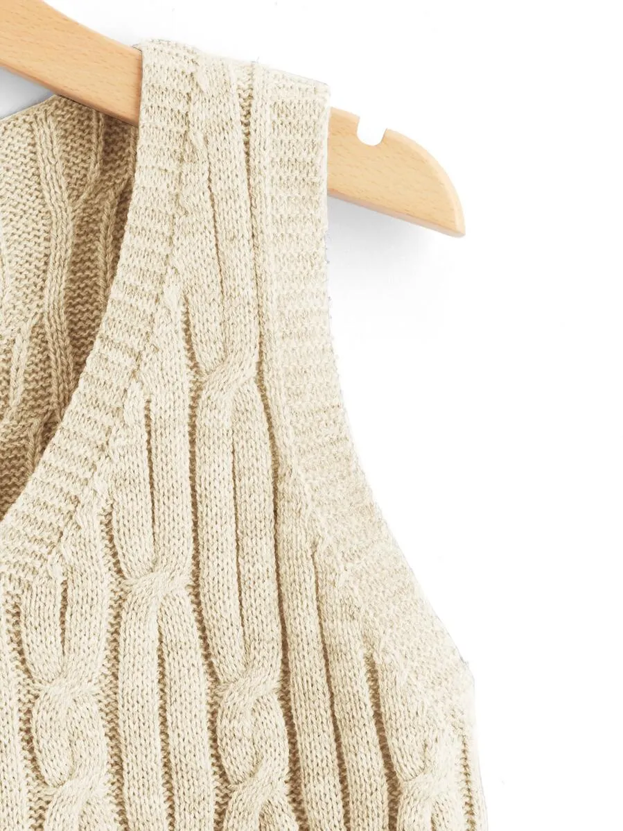 Cable Knit Sweater Vest