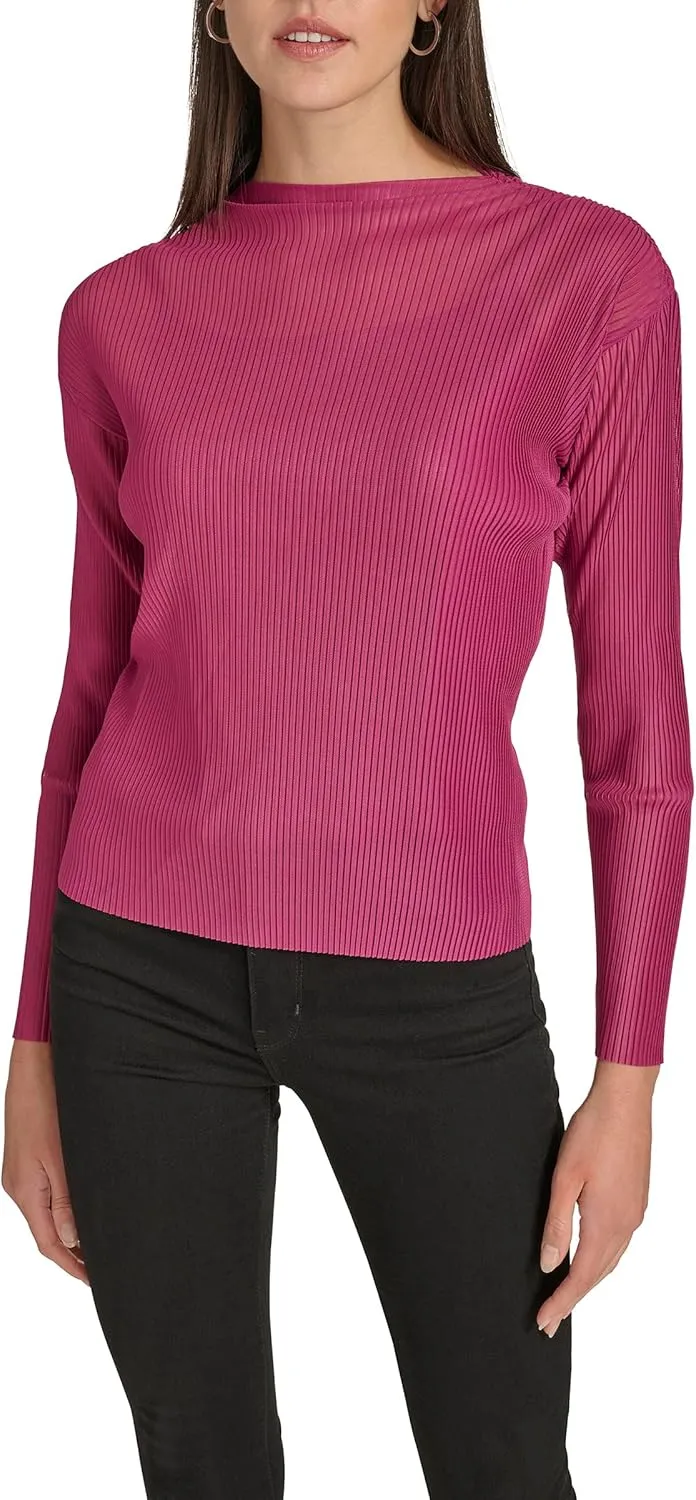Calvin Klein Women's Long Sleeve Mock Neck Top