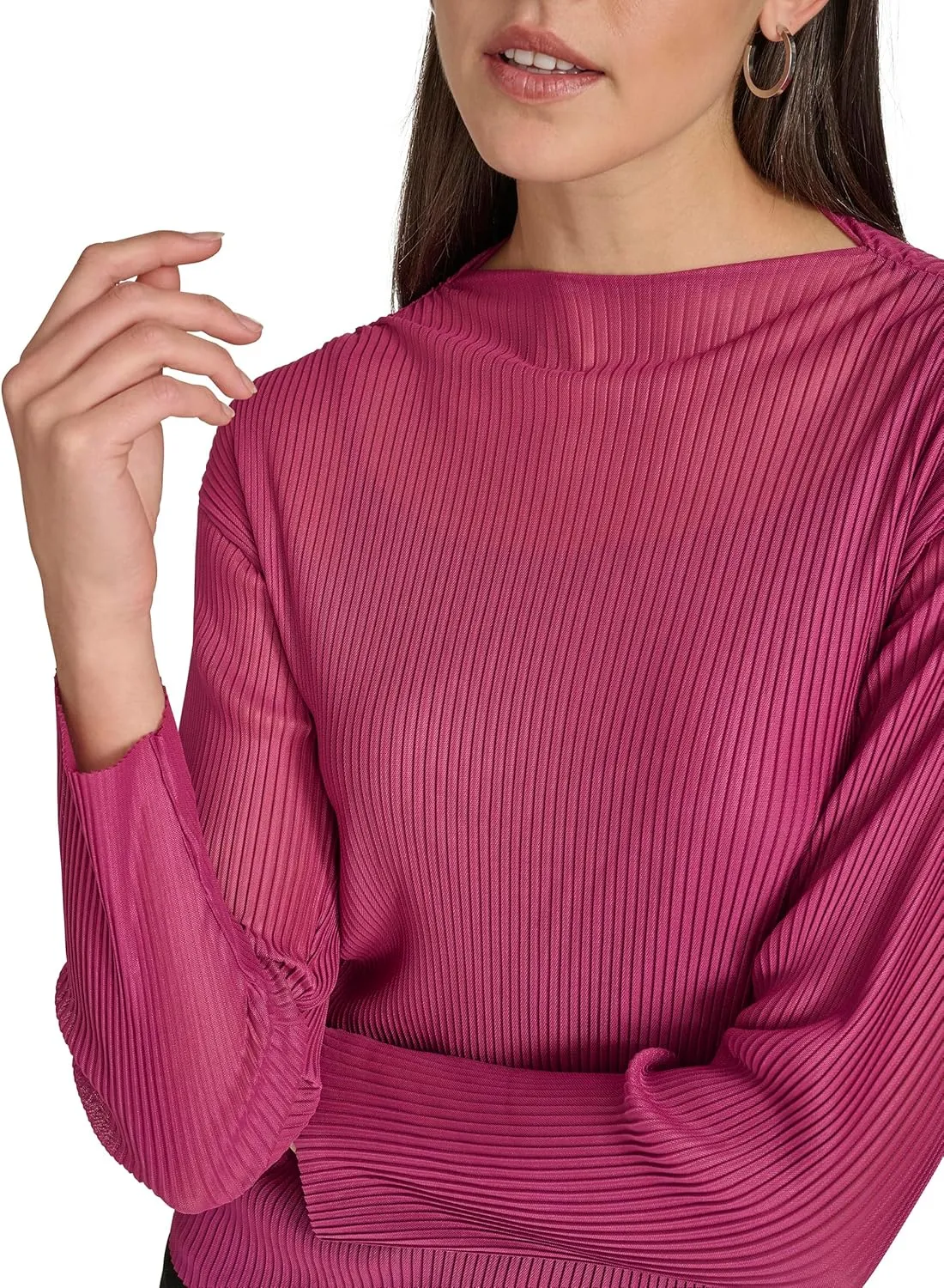 Calvin Klein Women's Long Sleeve Mock Neck Top