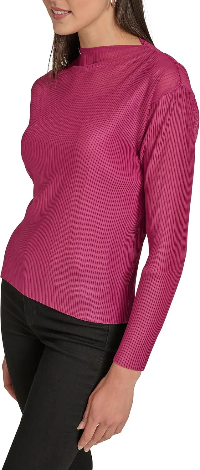 Calvin Klein Women's Long Sleeve Mock Neck Top