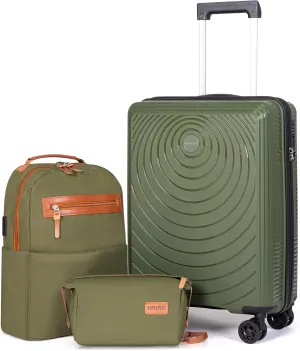 Carry On Luggage 22x14x9 Airline Approved, 20-inch Soft shell Suitcases with Wheels, PP Lightweight Carry on Suitcase with TSA Lock