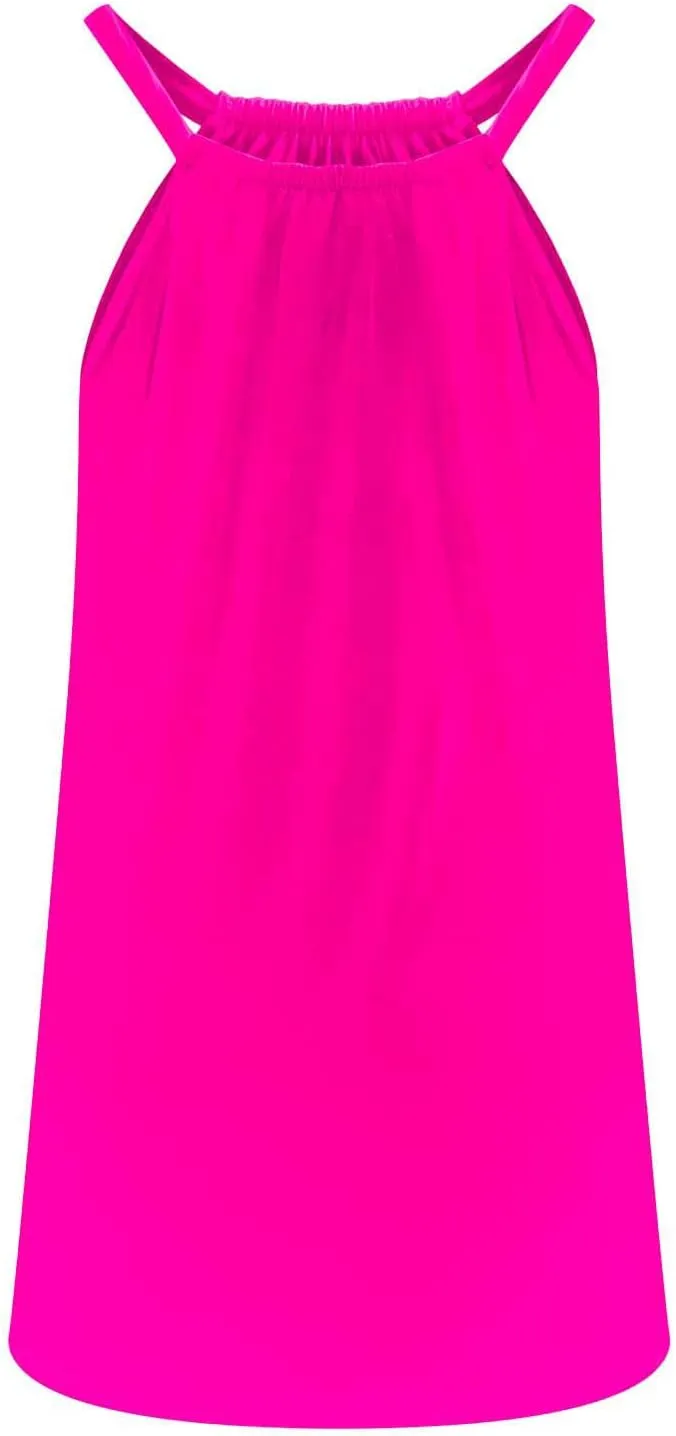 Ceboyel Womens Plain Tank Sundresses Sleeveless Short Mini Dresses Summer Casual Beach Dress Cute Tropical Vacation Clothing
