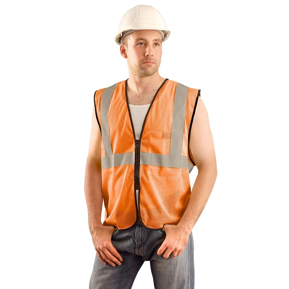 Class 2 Mesh Vest - Orange S/M