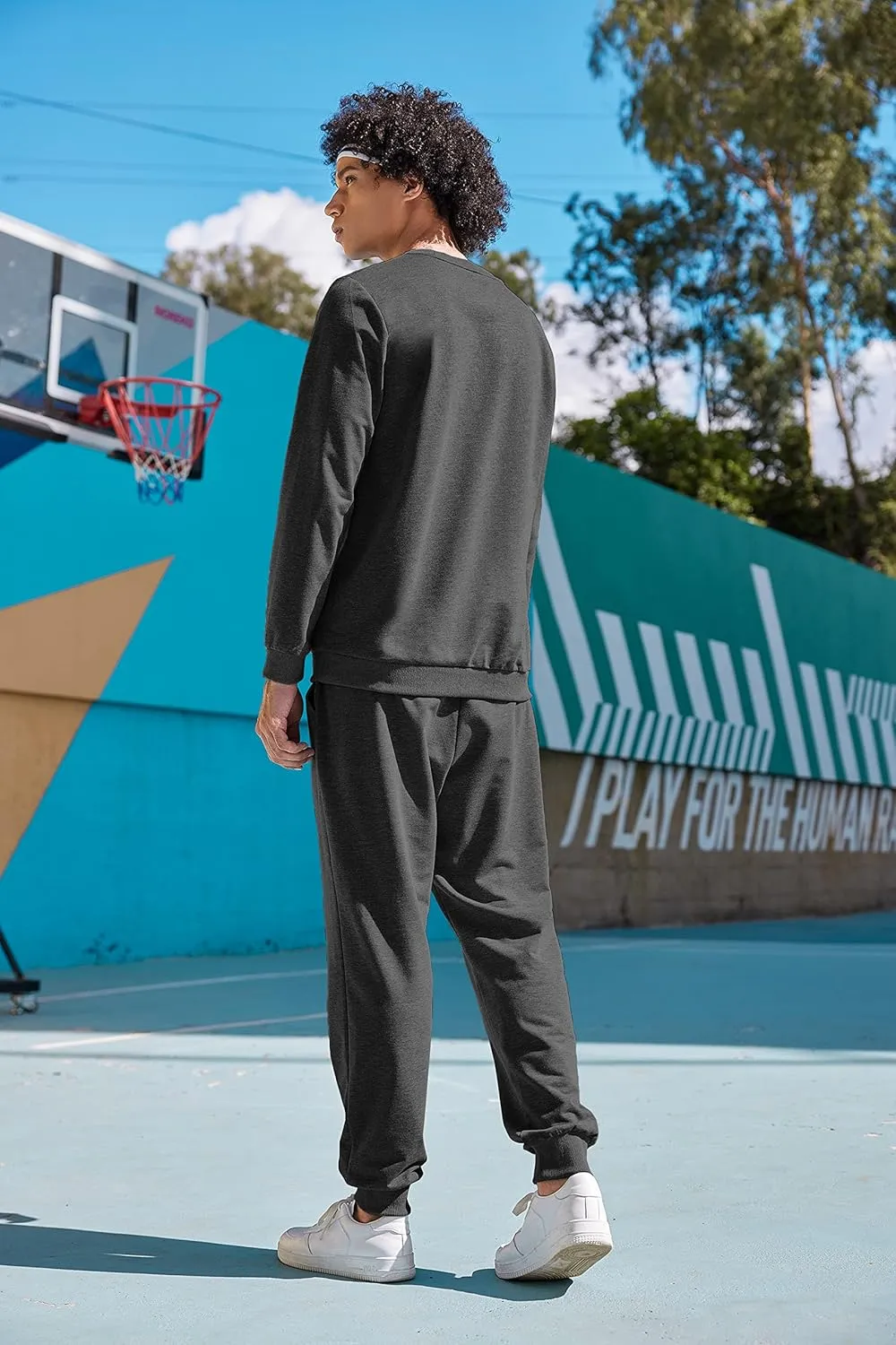 COOFANDY Men's Tracksuit 2 Piece Long Sleeve Pullover Jogging Track Suit Athletic Casual Sweatsuit