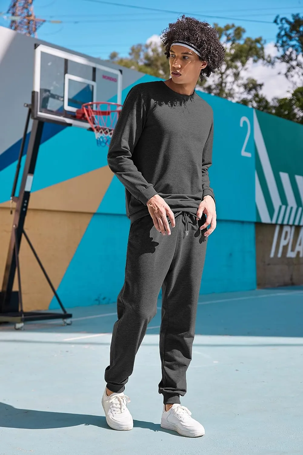 COOFANDY Men's Tracksuit 2 Piece Long Sleeve Pullover Jogging Track Suit Athletic Casual Sweatsuit