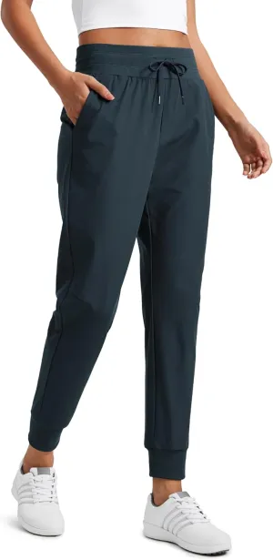 CRZ YOGA All Day Comfy Joggers for Women Golf Work Casual Hiking Travel Pants with Pockets