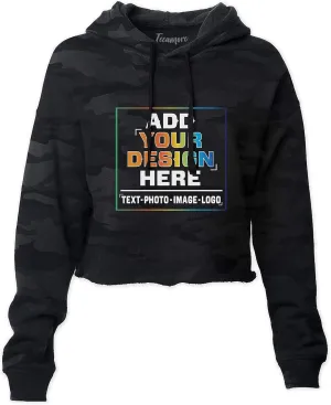 Custom Cropped Hoodies for Womens Add Your Text Image Photo Pullover Hooded Crop Sweatshirt