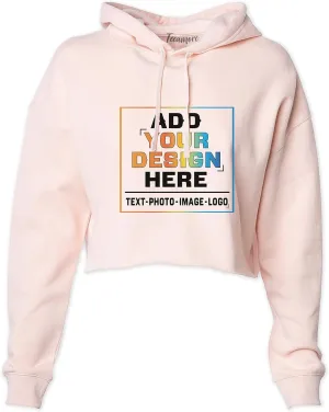 Custom Cropped Hoodies for Womens Add Your Text Image Photo Pullover Hooded Crop Sweatshirt