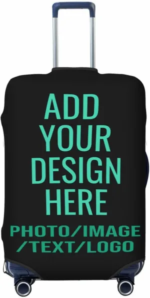 Custom Luggage Cover Personalized Travel Suitcase Protector Add Your Own Name Photo Text Elastic Washable Baggage Covers For Kid And Adult 4 Sizes