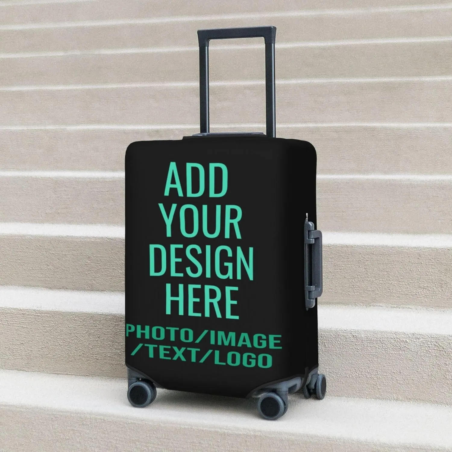 Custom Luggage Cover Personalized Travel Suitcase Protector Add Your Own Name Photo Text Elastic Washable Baggage Covers For Kid And Adult 4 Sizes