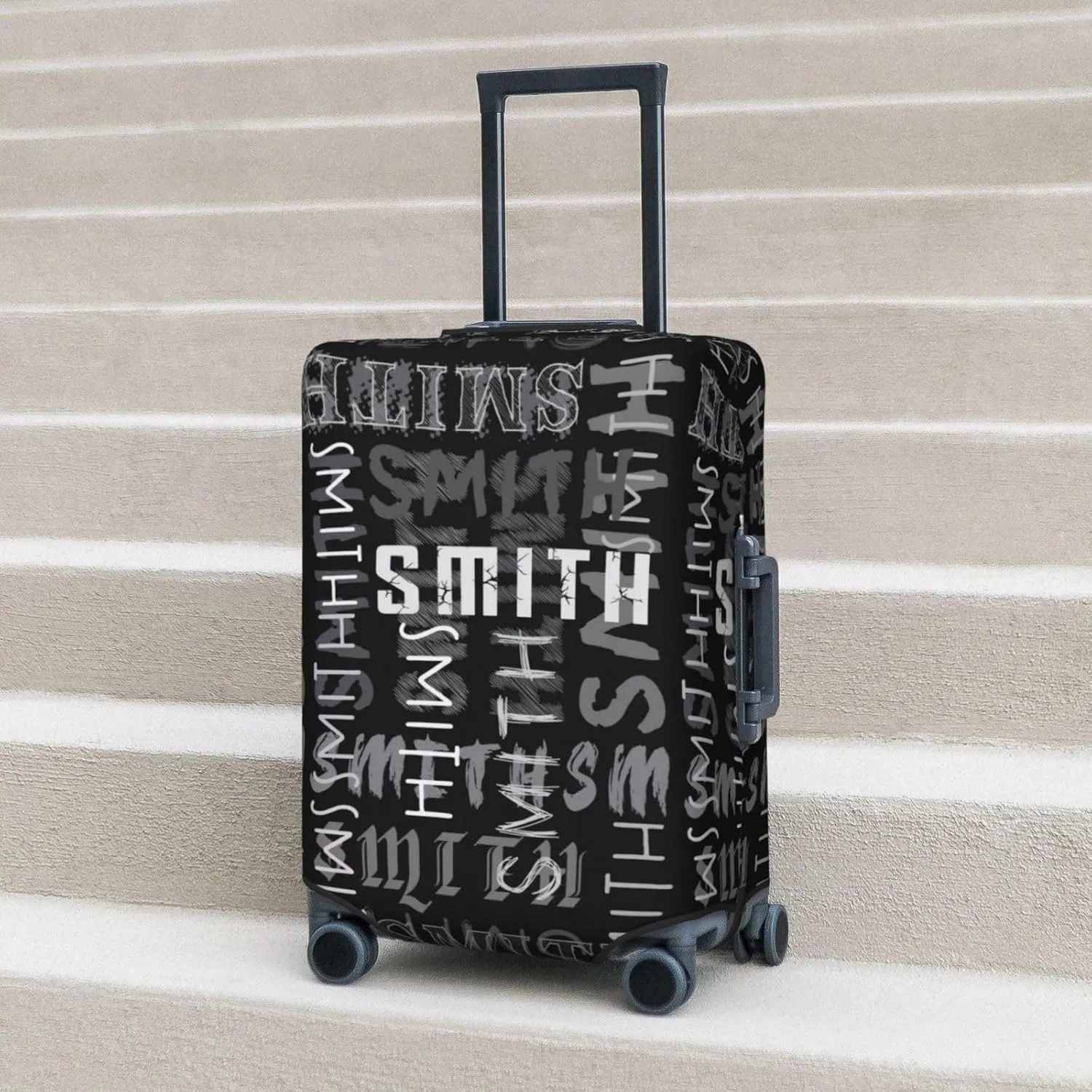 Custom Luggage Cover Personalized Travel Suitcase Protector Add Your Own Name Photo Text Elastic Washable Baggage Covers For Kid And Adult 4 Sizes