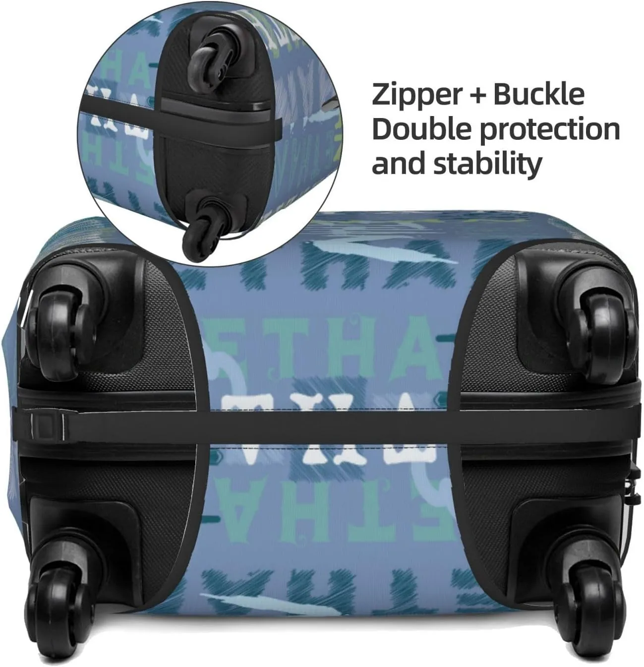 Custom Luggage Cover Personalized Travel Suitcase Protector Add Your Own Name Photo Text Elastic Washable Baggage Covers For Kid And Adult 4 Sizes