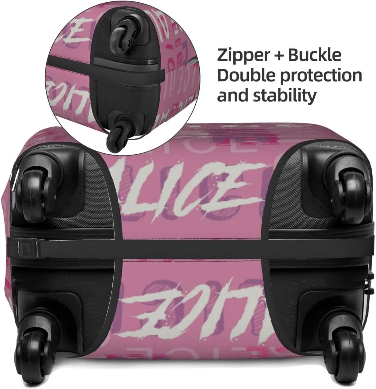 Custom Luggage Cover Personalized Travel Suitcase Protector Add Your Own Name Photo Text Elastic Washable Baggage Covers For Kid And Adult 4 Sizes