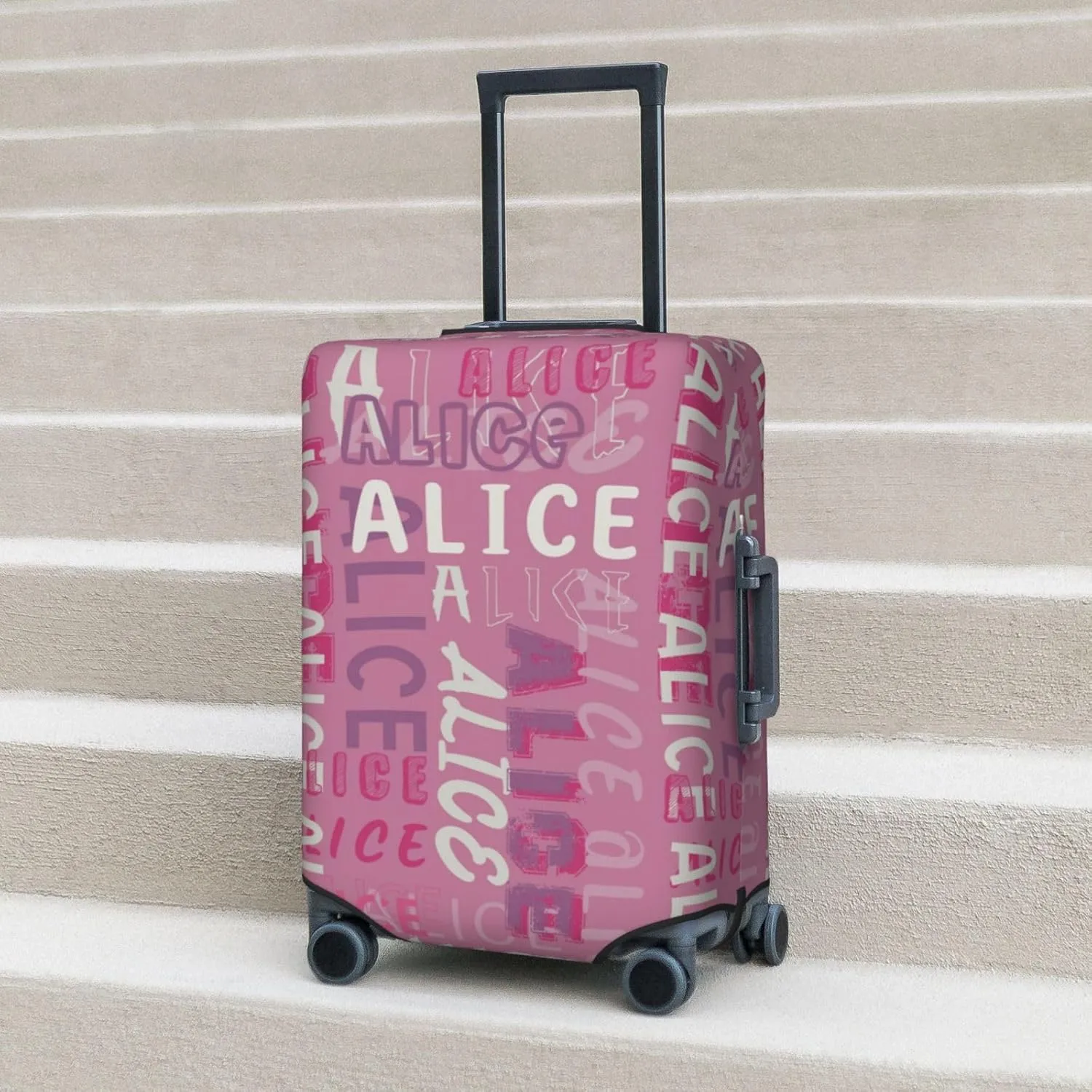 Custom Luggage Cover Personalized Travel Suitcase Protector Add Your Own Name Photo Text Elastic Washable Baggage Covers For Kid And Adult 4 Sizes