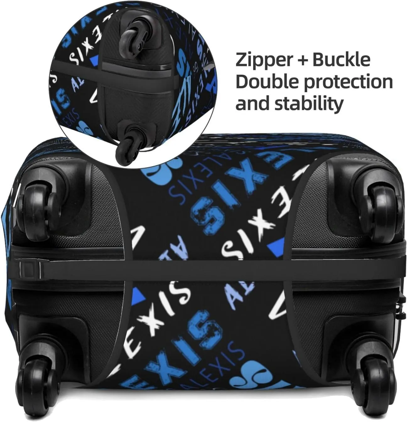 Custom Luggage Cover Personalized Travel Suitcase Protector Add Your Own Name Photo Text Elastic Washable Baggage Covers For Kid And Adult 4 Sizes