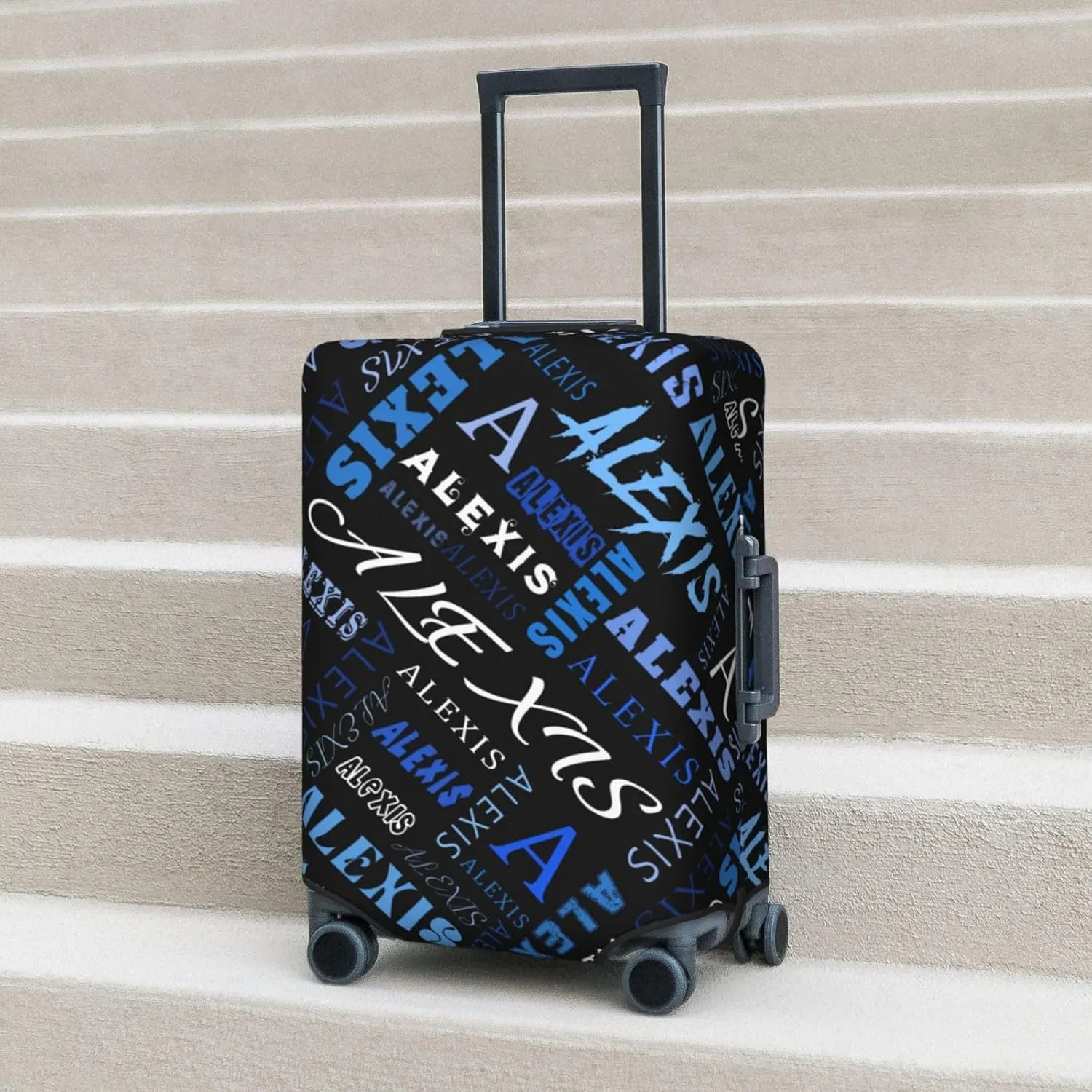 Custom Luggage Cover Personalized Travel Suitcase Protector Add Your Own Name Photo Text Elastic Washable Baggage Covers For Kid And Adult 4 Sizes