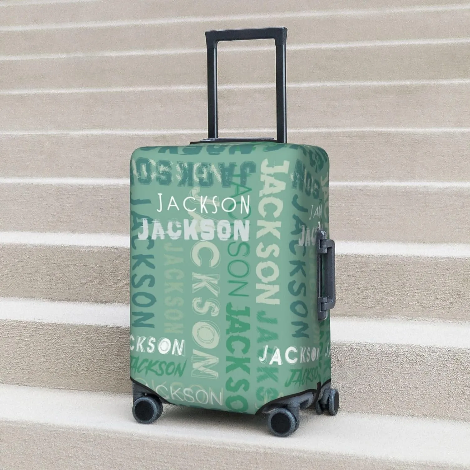 Custom Luggage Cover Personalized Travel Suitcase Protector Add Your Own Name Photo Text Elastic Washable Baggage Covers For Kid And Adult 4 Sizes