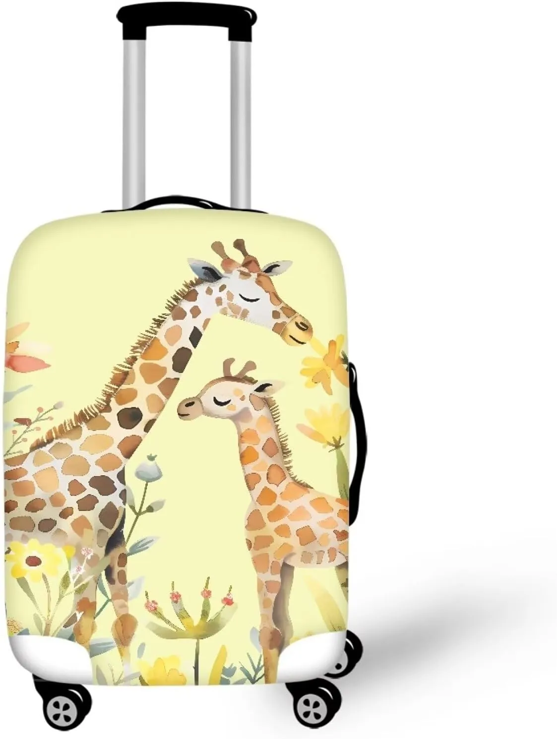 Cute Deers Pattern Suitcase Cover,Aesthetic Suitcase Covers,Luggage Case Cover,Floral Luggage Carrying Cover,Luggage Protective Cover,Luggage Cover for Women Gift for Women Men