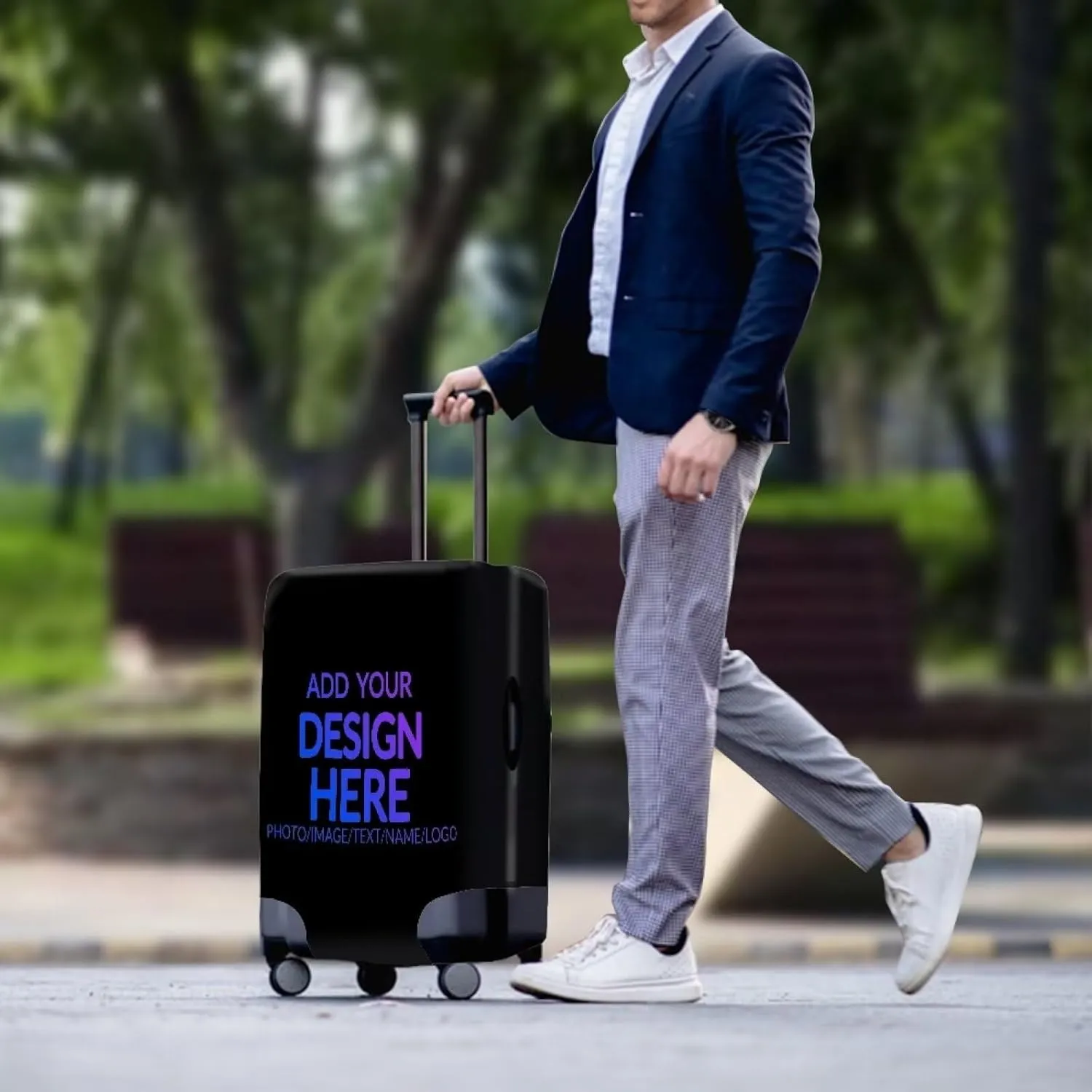 Cute Luggage Cover for Boys Girls Washable Suitcase Cover Protector Travel Suitcase Cover Fits 18-32 Inch Luggage,Customized Luggage Cover for Women Men