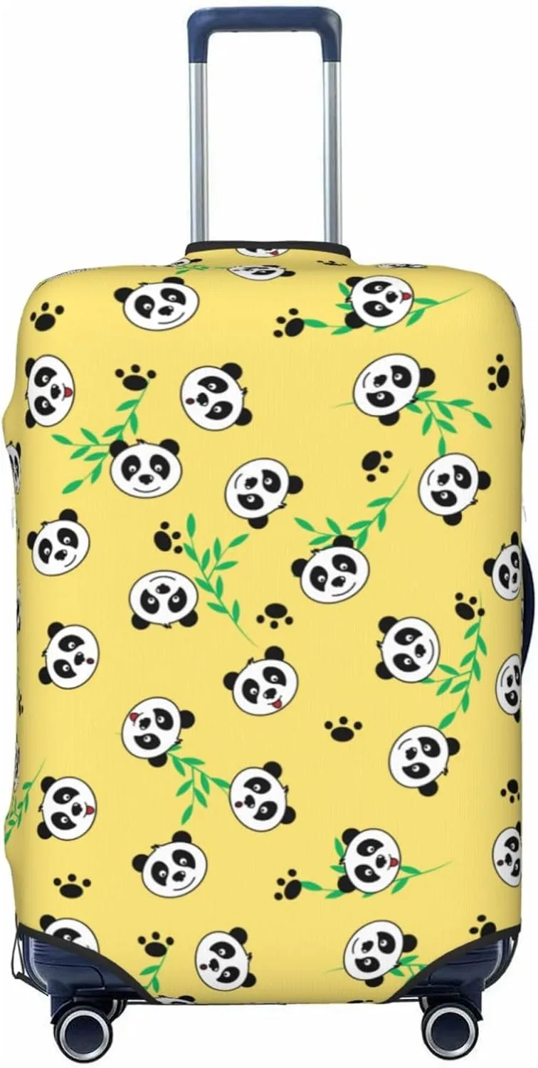 Cute Panda Elastic Suitcase Cover Scratch Resistant Luggage Case Travel Luggage Protector for Men Women L 25-28 inch