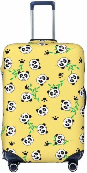 Cute Panda Elastic Suitcase Cover Scratch Resistant Luggage Case Travel Luggage Protector for Men Women L 25-28 inch