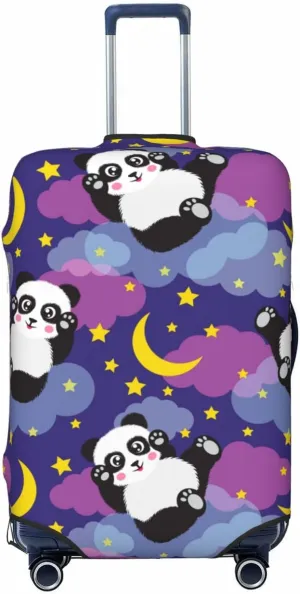 Cute Panda Elastic Suitcase Cover Scratch Resistant Luggage Case Travel Luggage Protector for Men Women L 25-28 inch