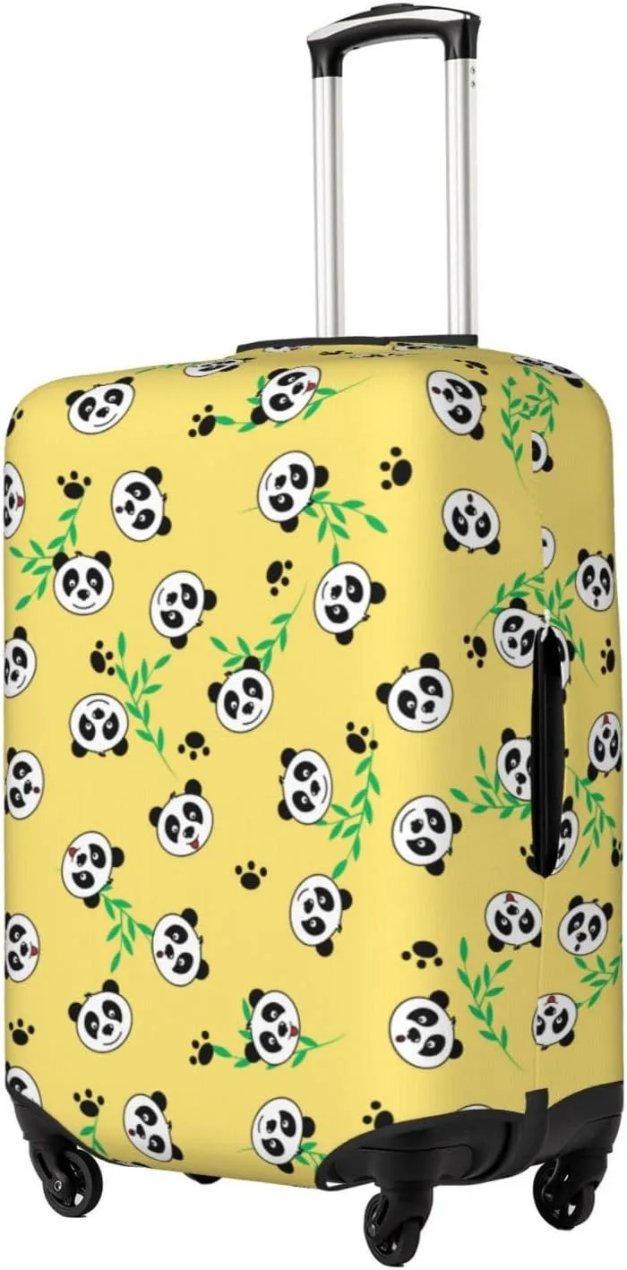 Cute Panda Elastic Suitcase Cover Scratch Resistant Luggage Case Travel Luggage Protector for Men Women L 25-28 inch