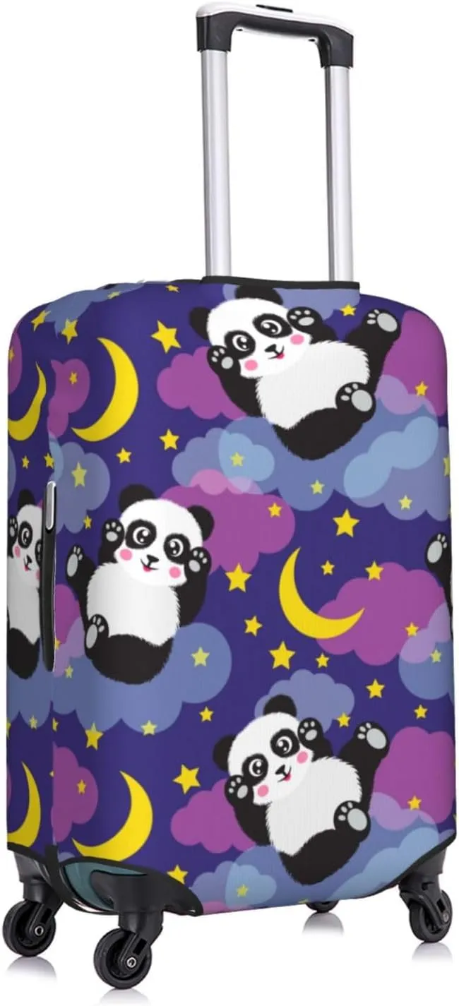 Cute Panda Elastic Suitcase Cover Scratch Resistant Luggage Case Travel Luggage Protector for Men Women L 25-28 inch
