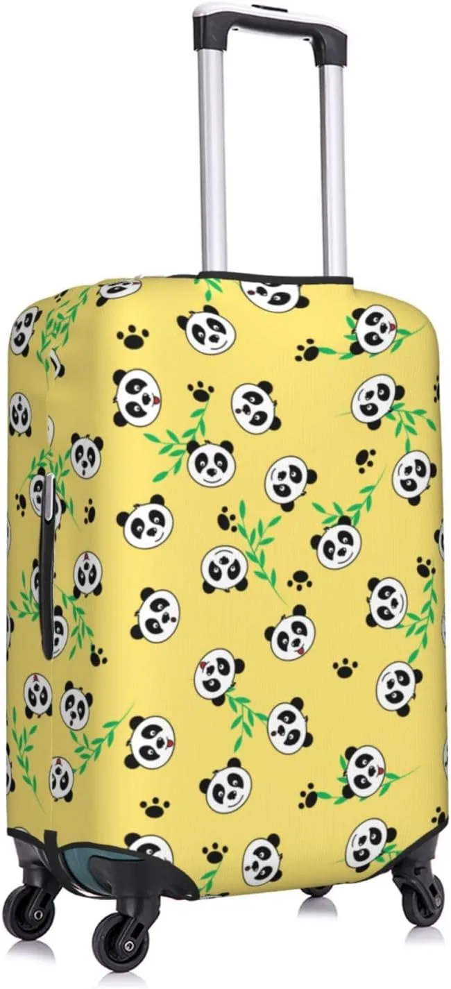 Cute Panda Elastic Suitcase Cover Scratch Resistant Luggage Case Travel Luggage Protector for Men Women L 25-28 inch