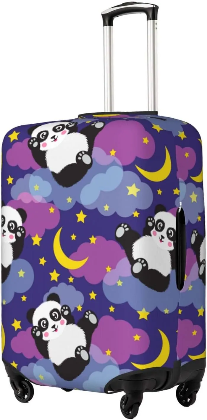Cute Panda Elastic Suitcase Cover Scratch Resistant Luggage Case Travel Luggage Protector for Men Women L 25-28 inch