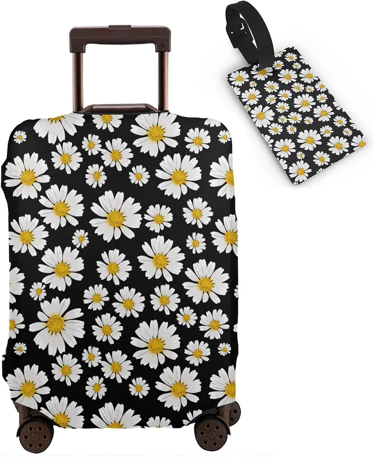 Daisy Luggage Covers for Suitcase Washable Suitcase Cover Luggage Cover Protector An-ti Scratch Polyester Printed for Travel Suitcase L(27-30 inch luggage)