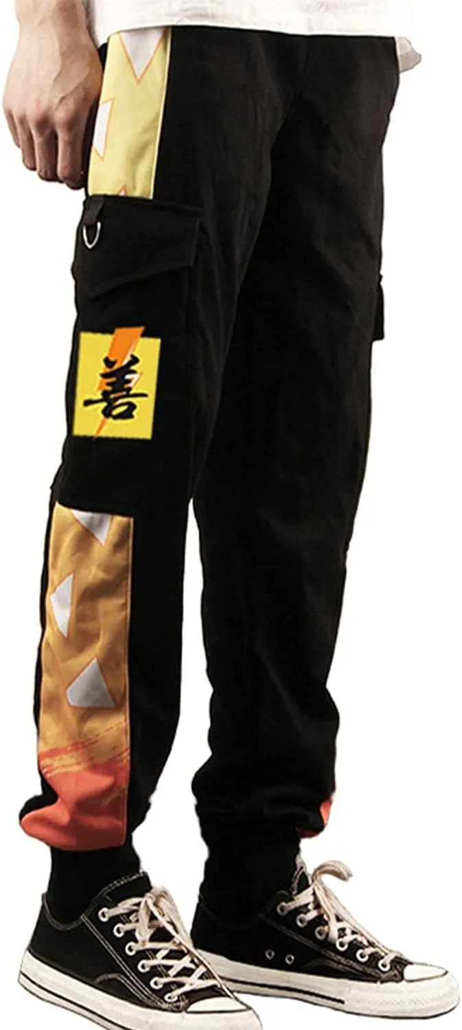 Demon Pants Anime Cargo Jogger Pants Casual Sweatpants Running Trousers with Pockets Hip Hop