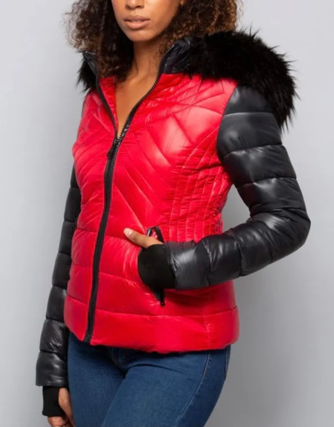 Dont Color Block Me Puffer Jacket