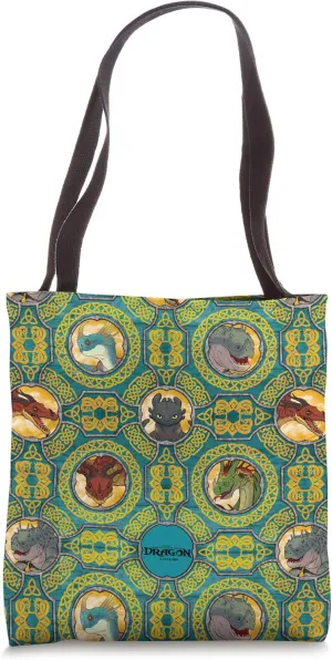 DreamWorks Dragons Multi Dragon All-Over Print Tote Bag