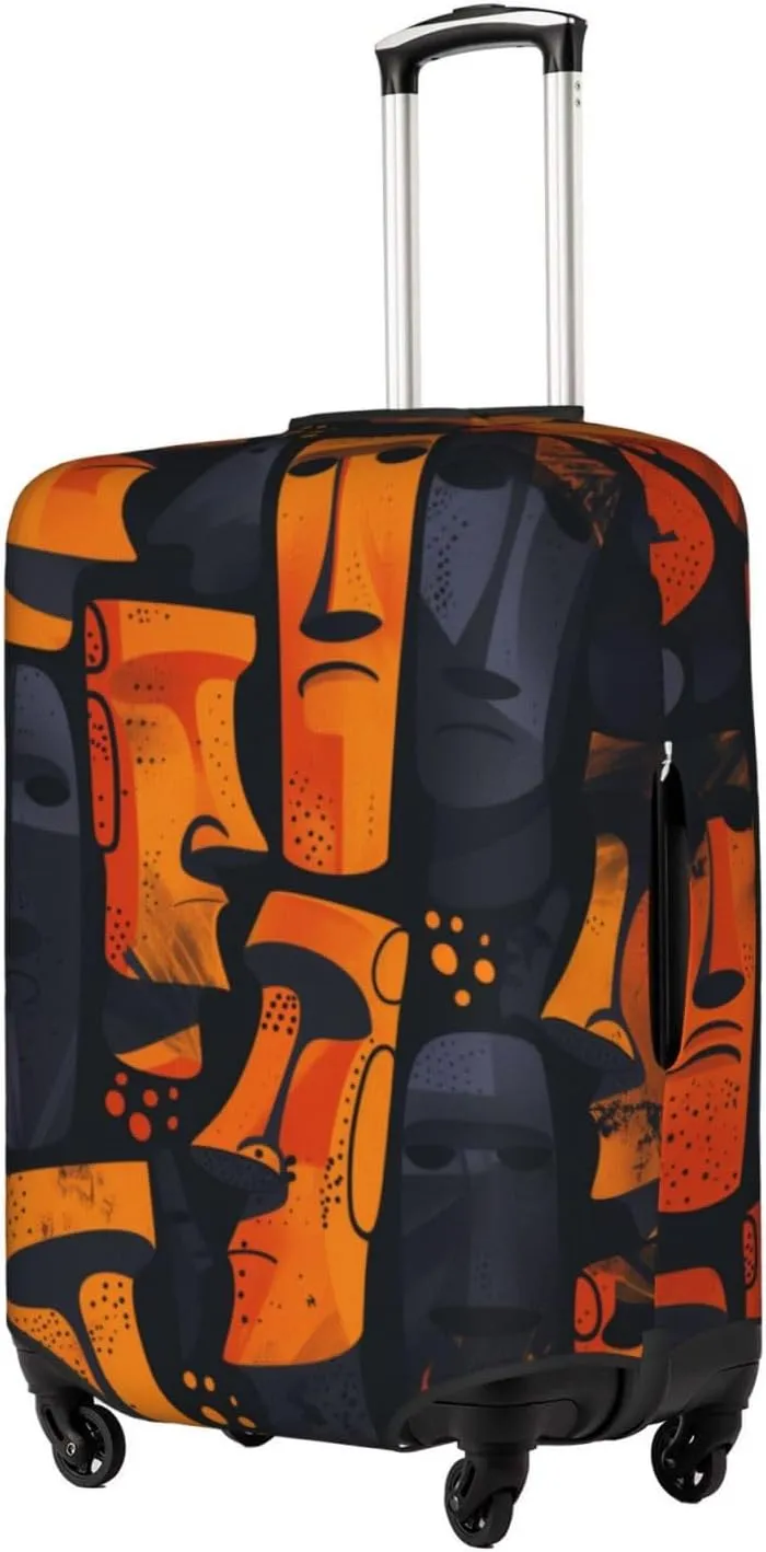 Easter Island statue art Elastic Travel Luggage Cover Travel Suitcase Protective Cover