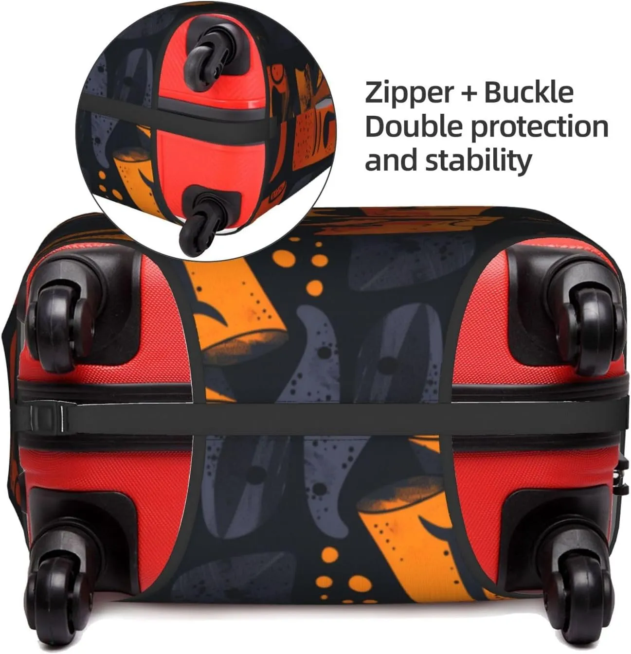 Easter Island statue art Elastic Travel Luggage Cover Travel Suitcase Protective Cover