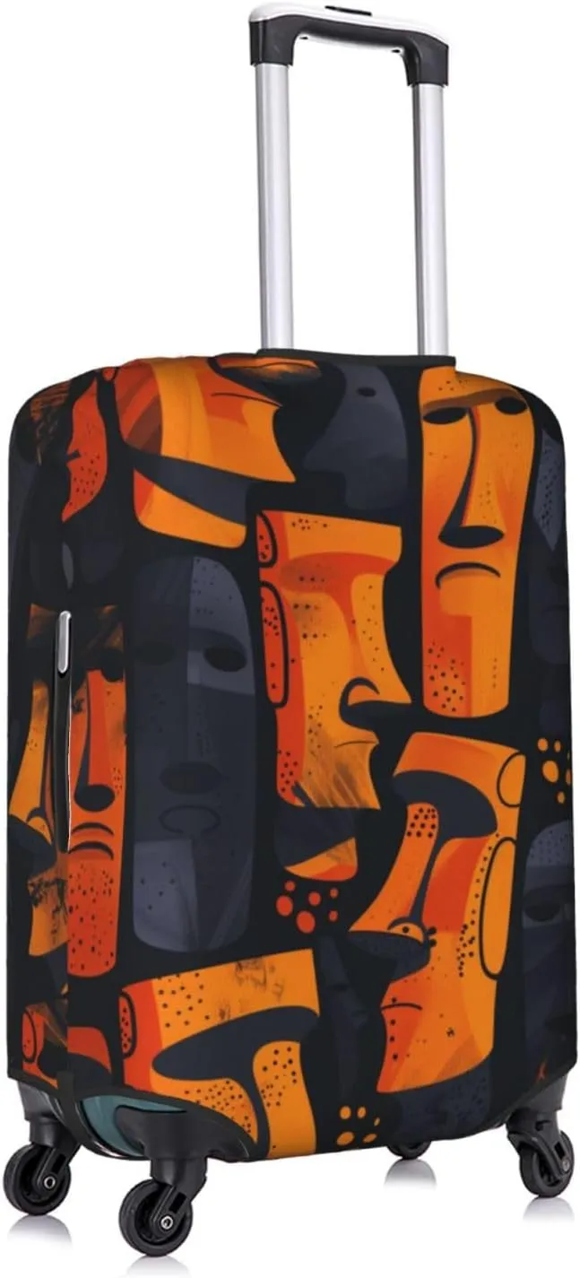 Easter Island statue art Elastic Travel Luggage Cover Travel Suitcase Protective Cover