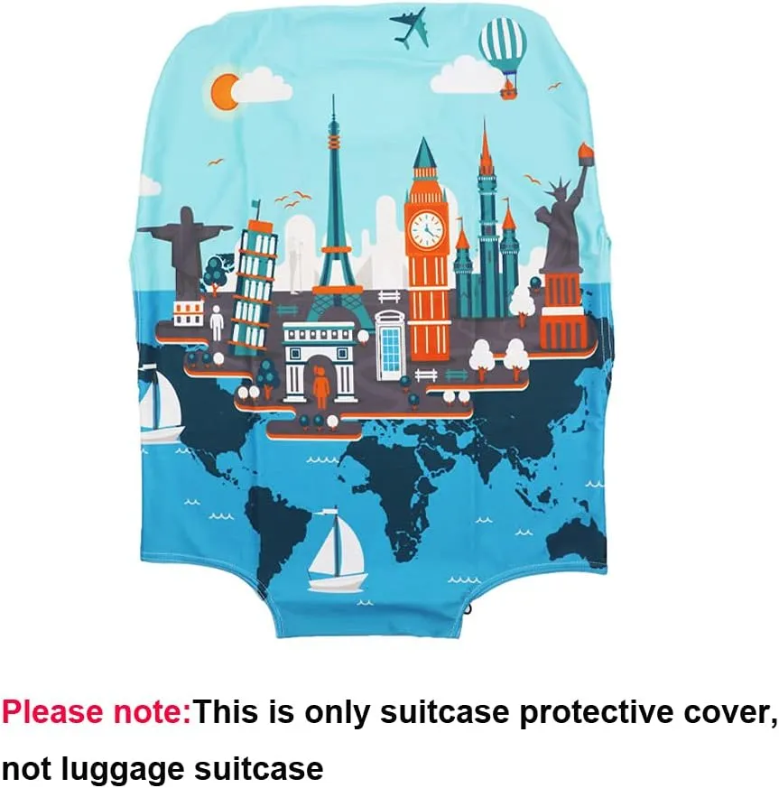 Elastic Travel Luggage Cover Travel Suitcase Protective Cover for Trunk Case Apply to 19''-32'' Suitcase Cover (T2087, M)